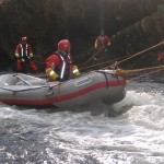 Rescue raft training